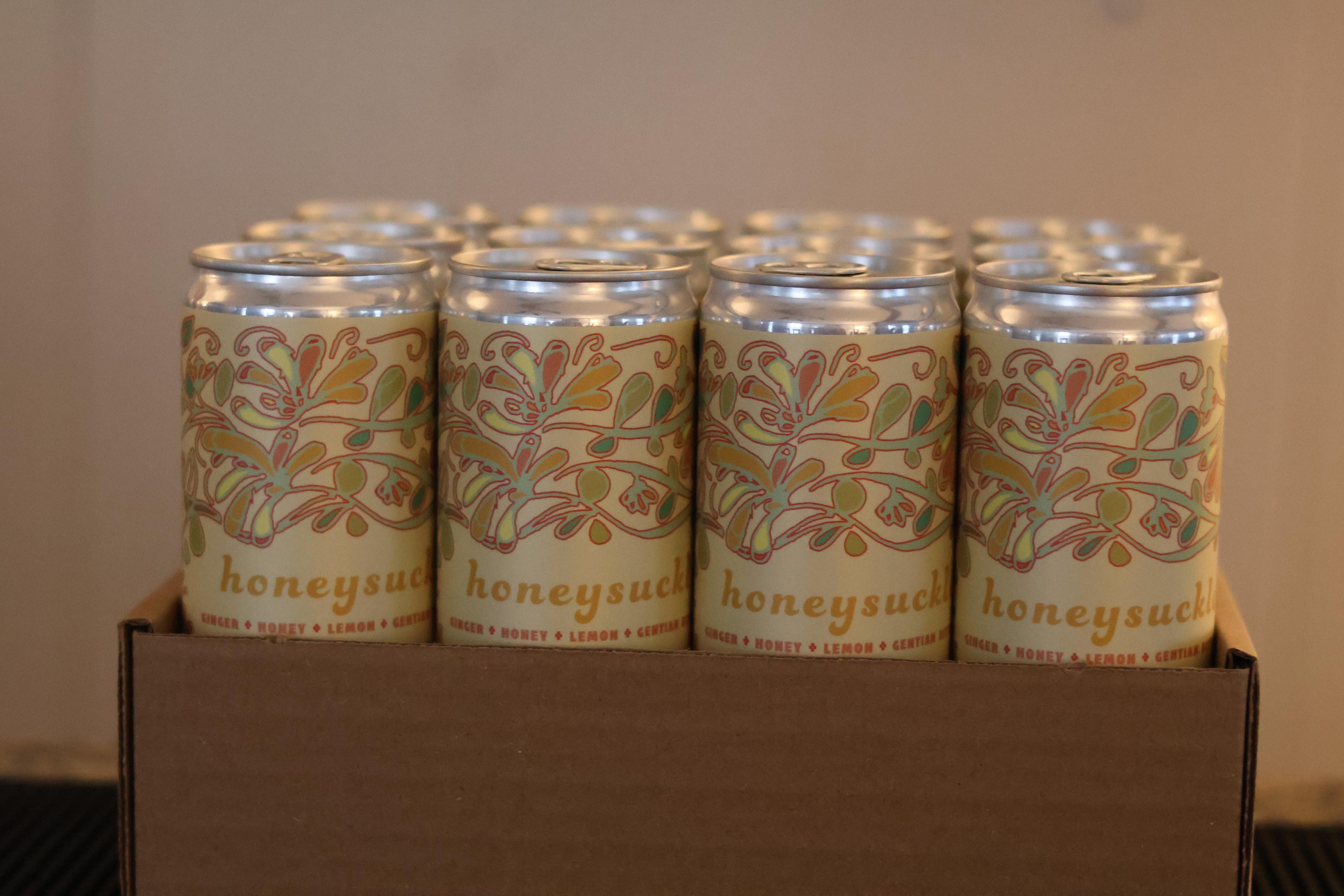 Honeysuckle bottle detail